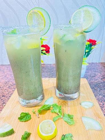 How to Make Cucumber Mint Cooler Recipe |  Summer Drink Cucumber Lime Mint Juice Recipe | Easy To Make 5 (198)